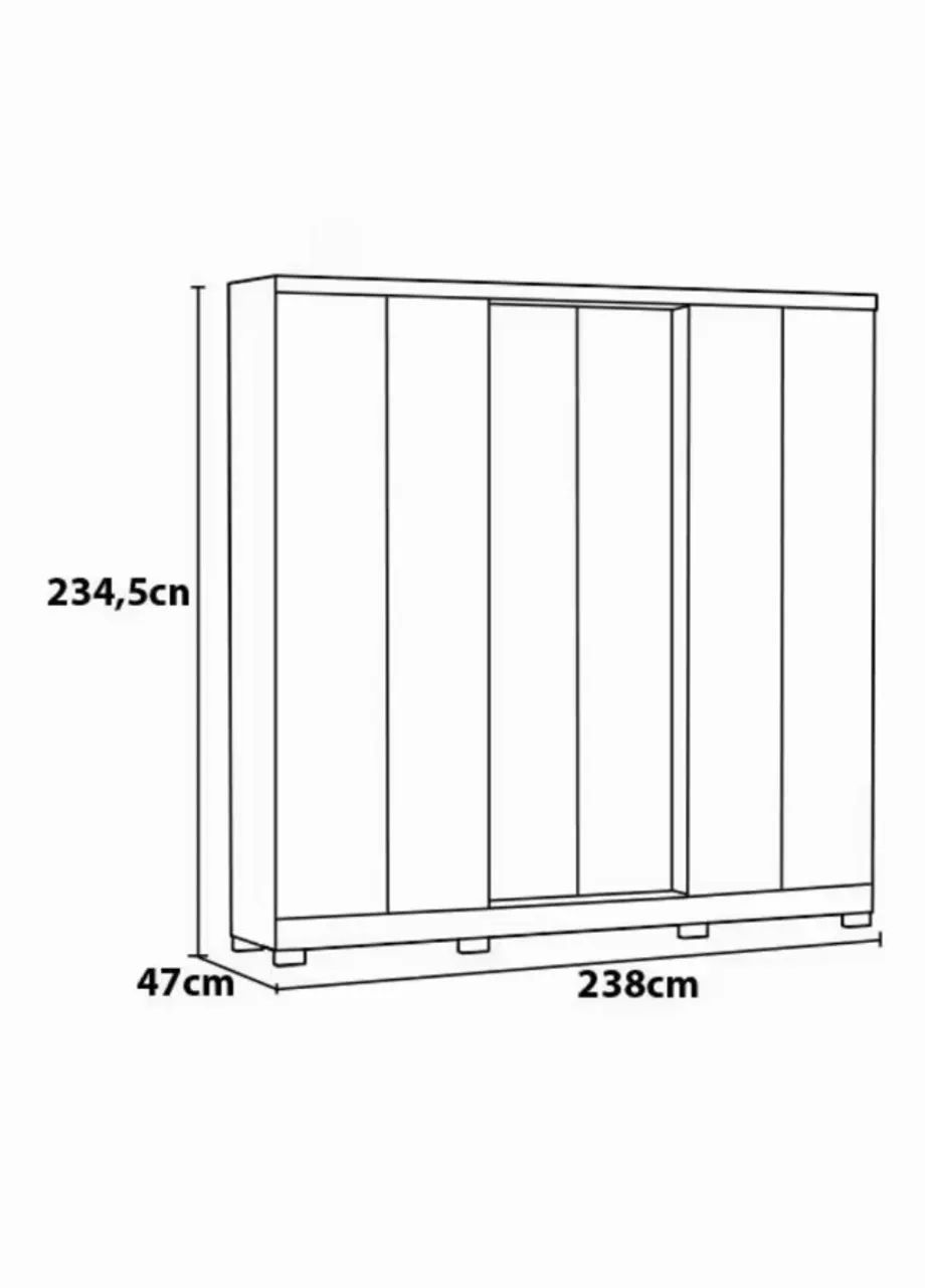 Guarda-Roupa - 6 portas (branco) - Foto 4