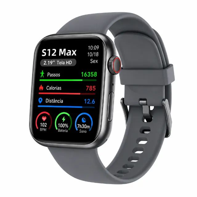 Smartwatch S12 Pro Max - Versão Internacional - Branco - Foto 3