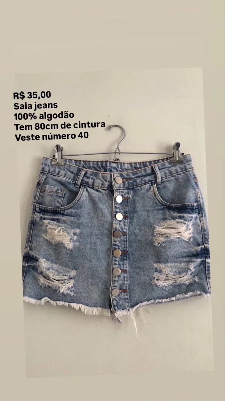 Saia jeans número 40 - Foto 3