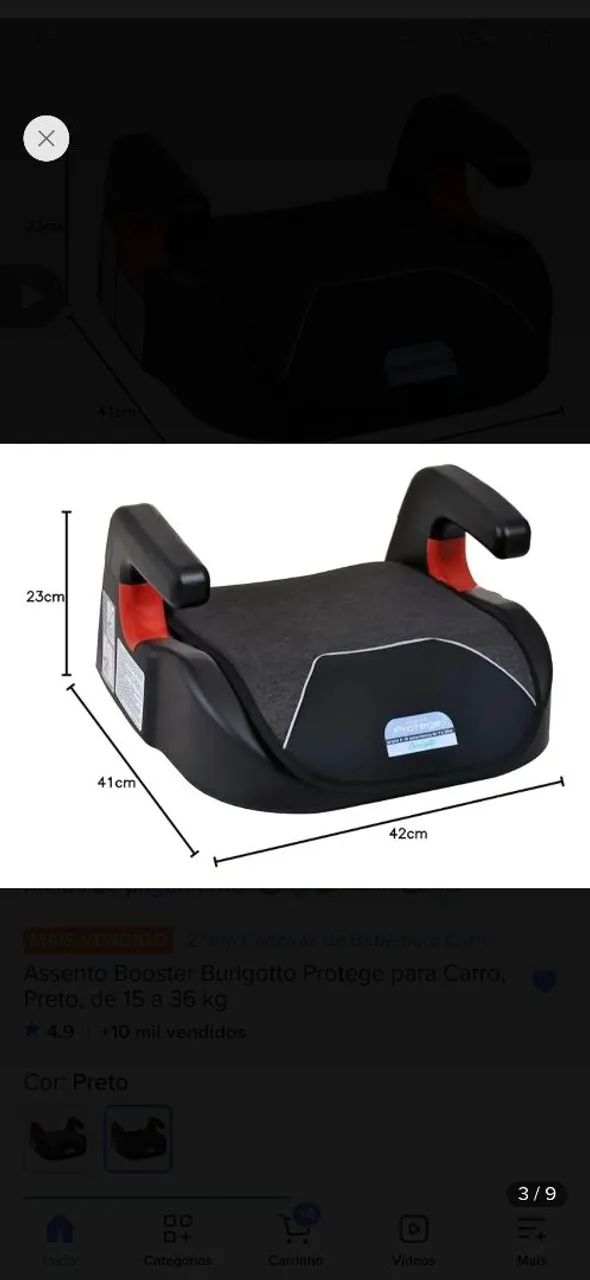 Assento infantil carro elevado para crianças de 15 a 36 Kg