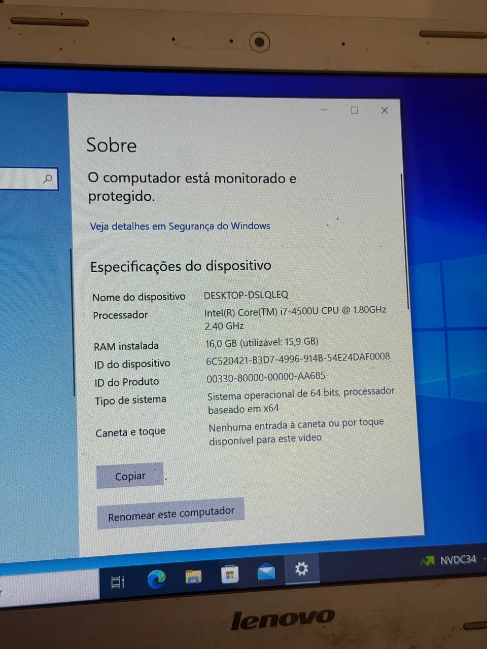 Notebook lenovo i7 SSD Placa de vídeo - Foto 4