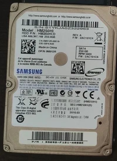 HDD Samsung - 250GB