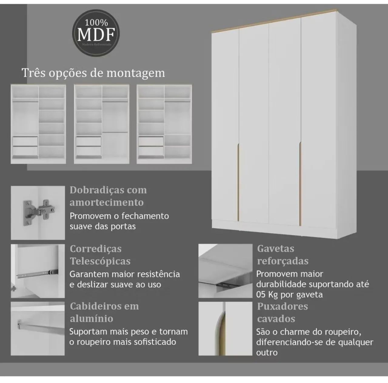 Guarda roupa MDF  - Foto 3