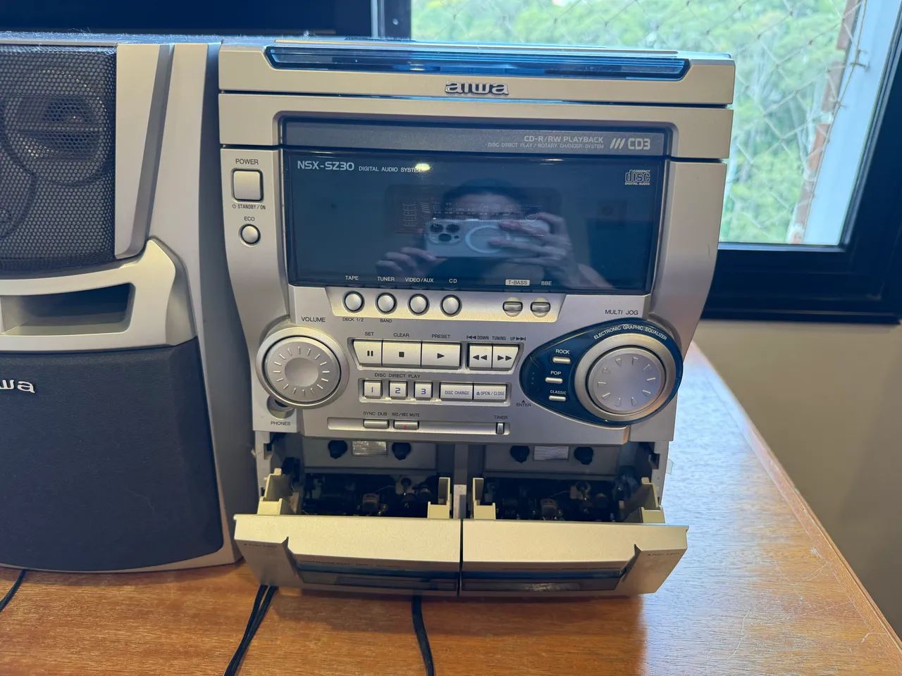 Mini System Aiwa NSX-SZ30 Original + 2 Caixas - Funcionando - Foto 3