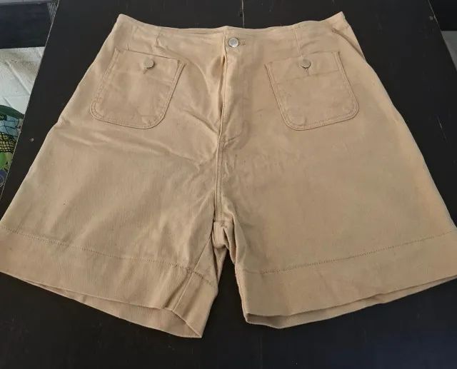 Shorts Sarja com Bolso Frontal