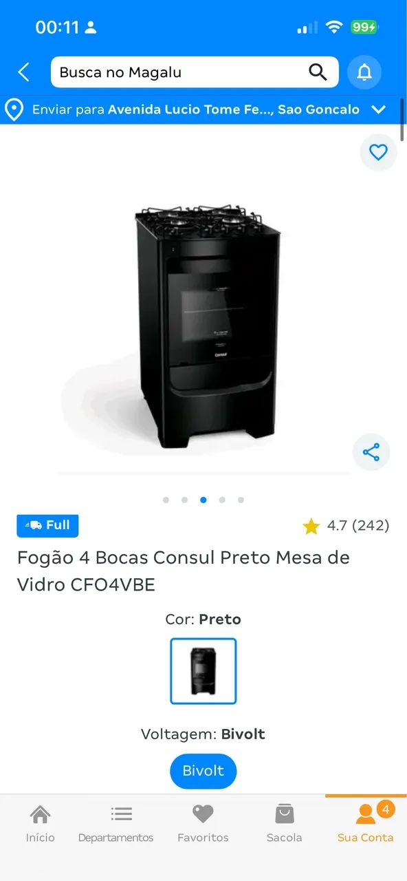 Fogão 4 bocas Cônsul - Foto 2