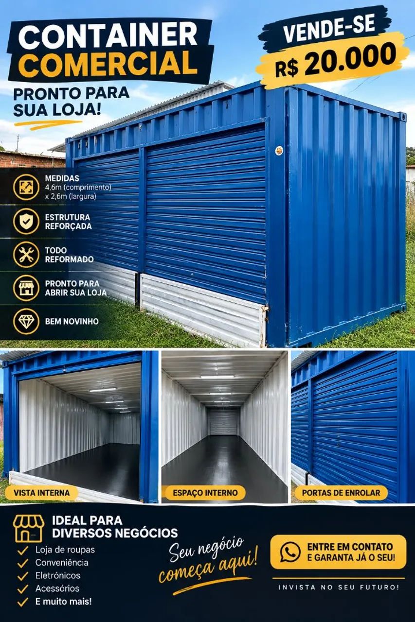 Container reformado pronto pra receber sua loja(Ideal para diversos tipos de comércio) - Foto 2