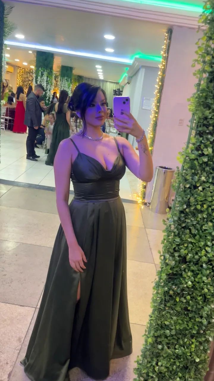Vestido de festa verde oliva - Foto 2