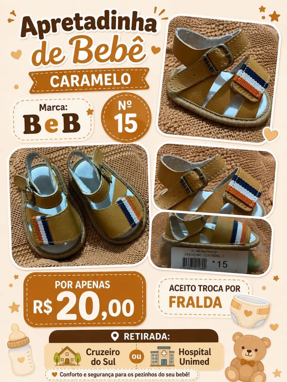 Sapatinhos de bebê  - Foto 5