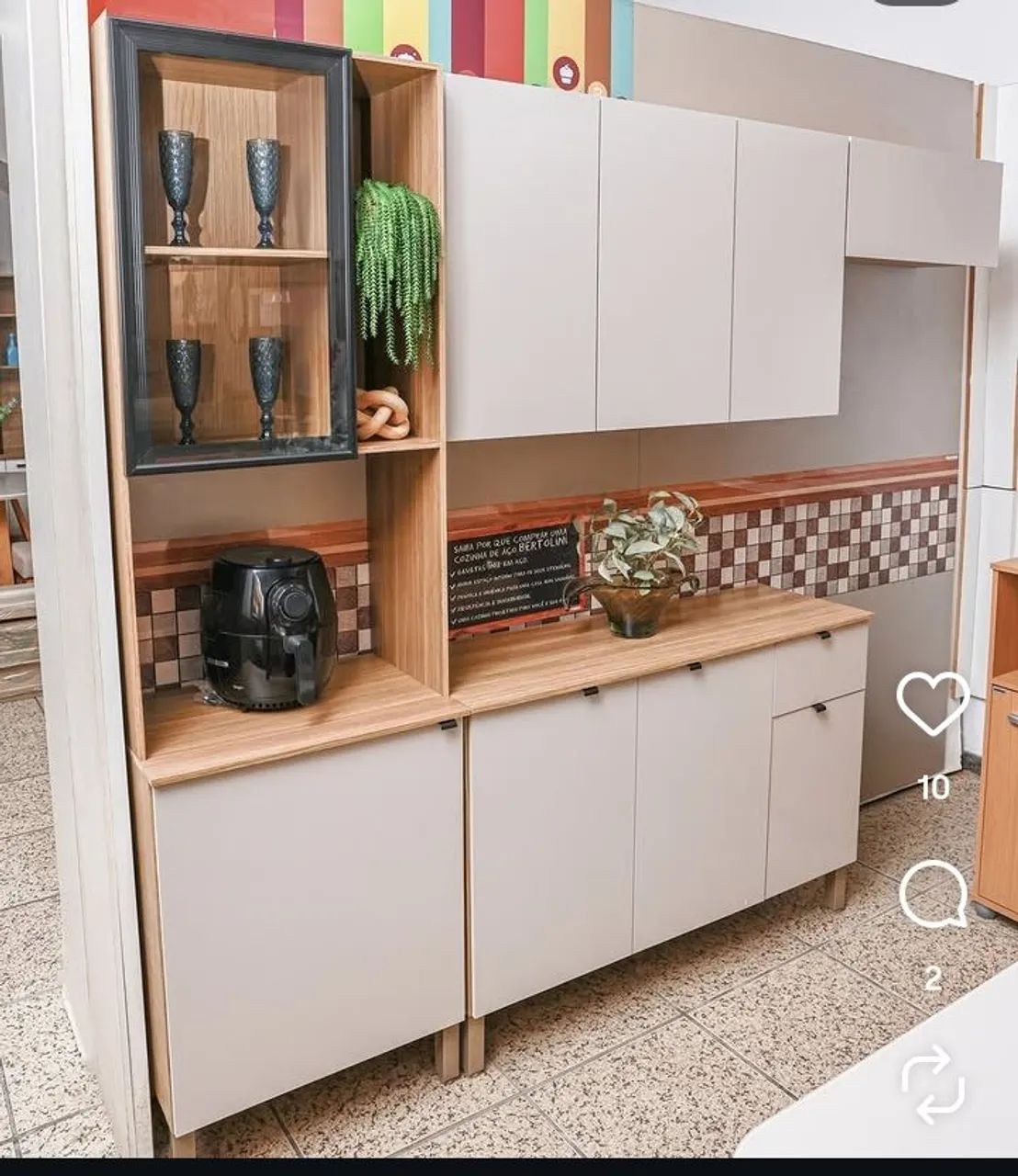 Cozinha vert nova e moderna 