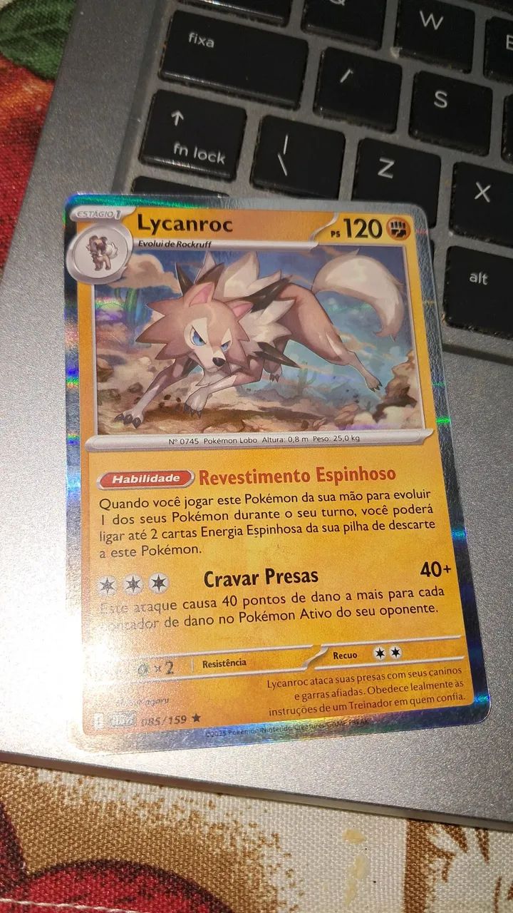 Carta pokémon Lycanroc tcg