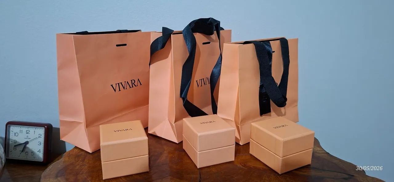 3 kits Vivara caixinha rosa + sacolas - Foto 3