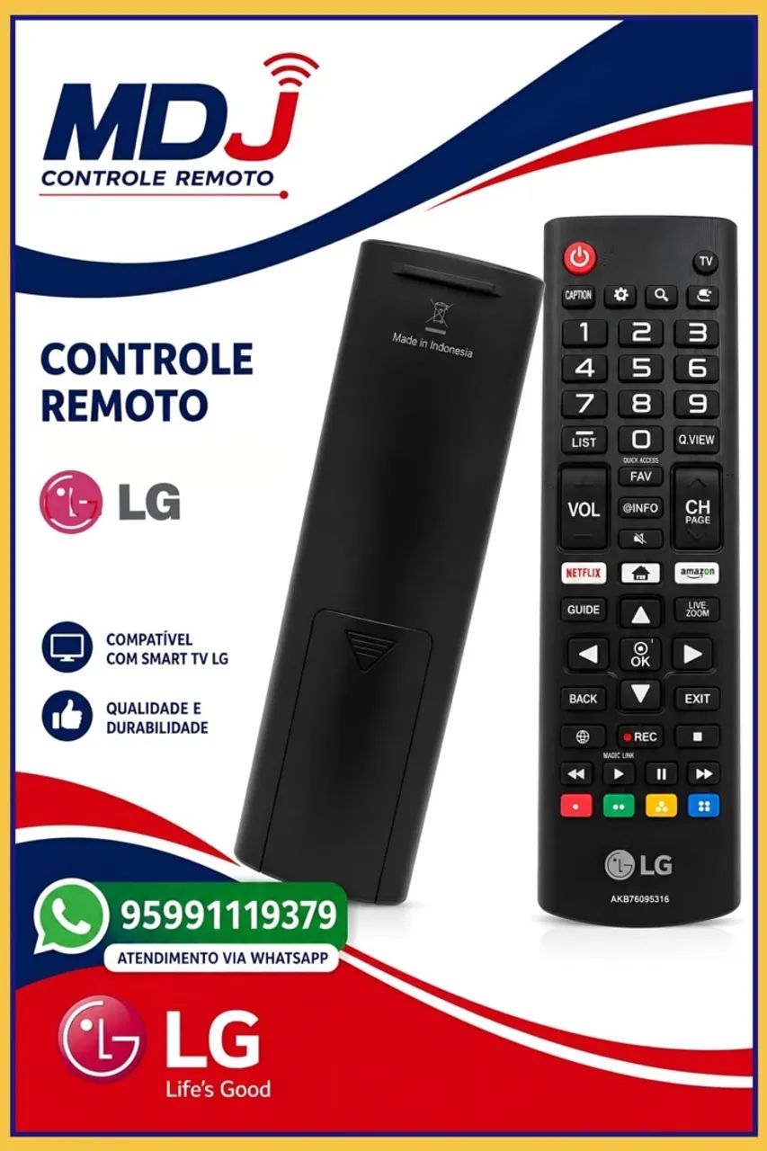 Controle da tv Samsung 