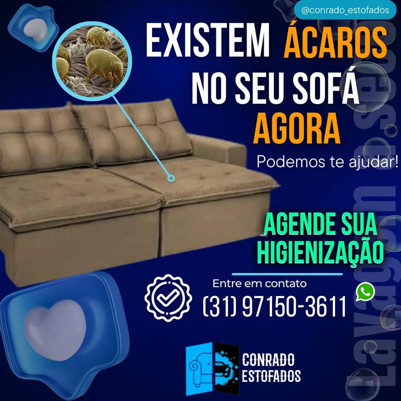 Limpez de sofa poltronas colchão estofados 