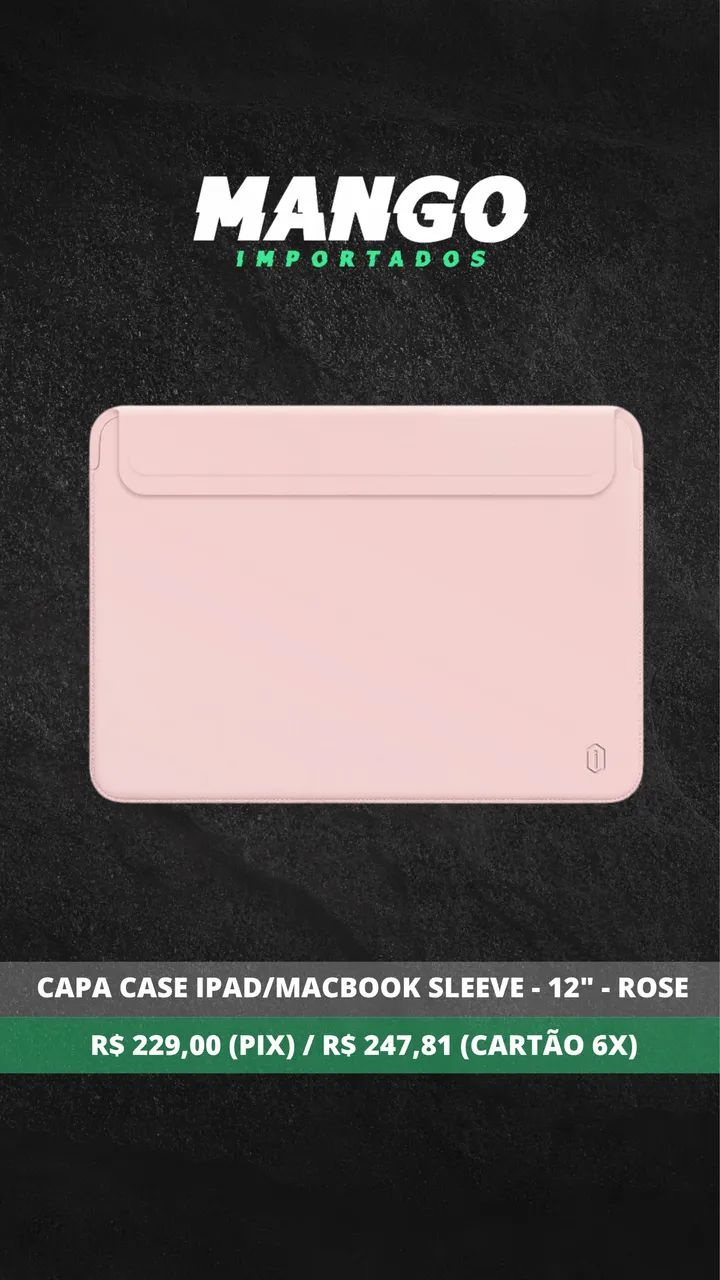 Capa Case Wiwu para Notebook de até 12 Polegadas Rosê - Foto 4