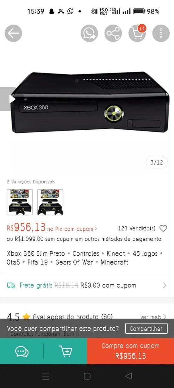 Xbox 360 desbloqueado sem controle  - Foto 4
