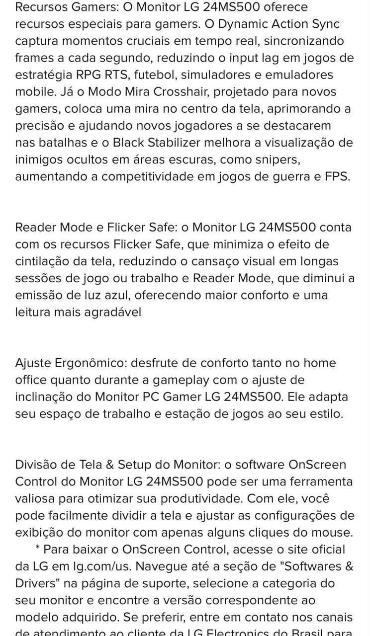 MONITOR GAMER LG 24 ms Ips FULL HD 100HZ - Foto 2