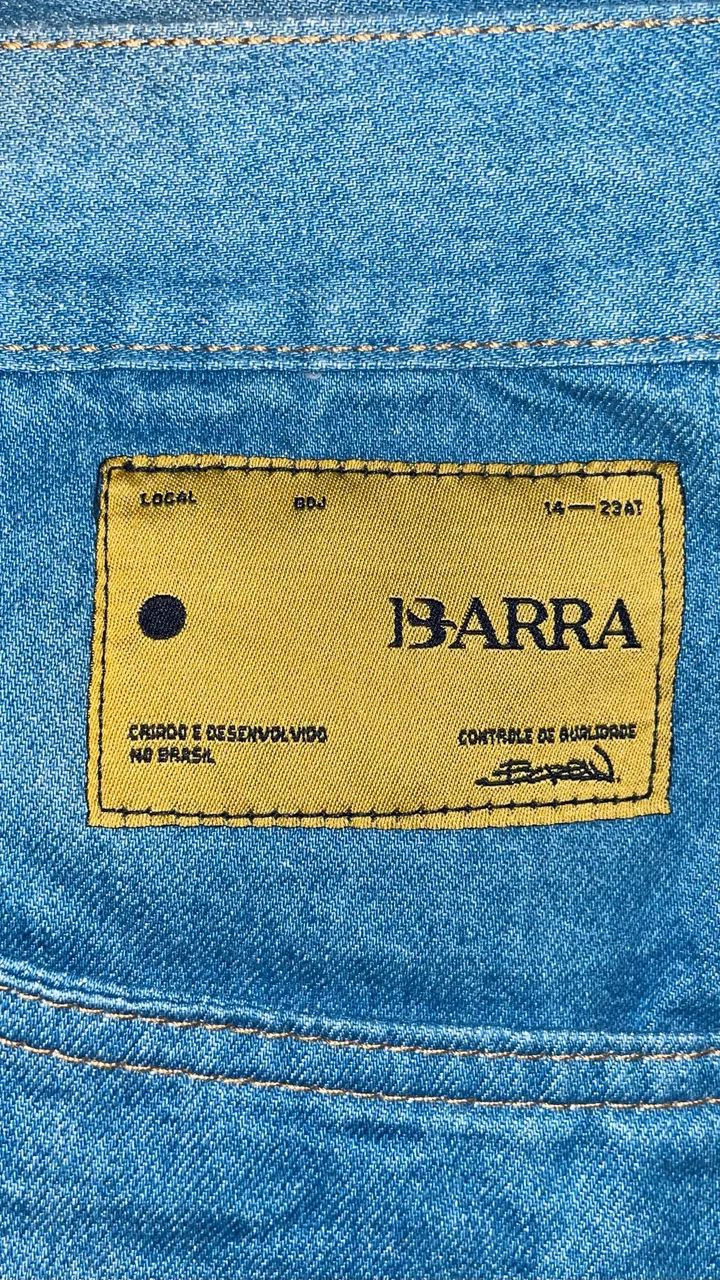 Bermuda Barra Crew jeans coração B azul - Foto 2