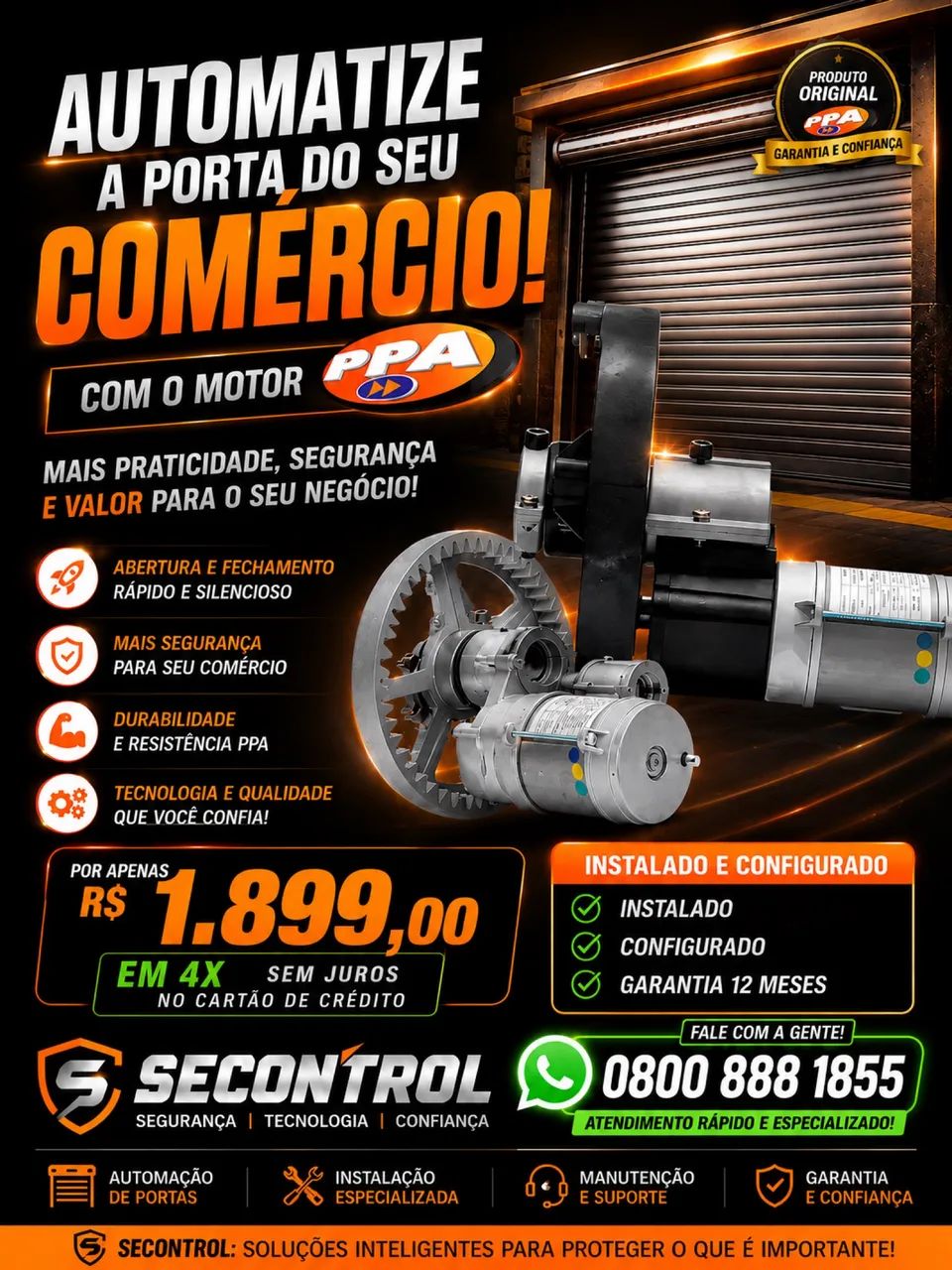 Motor pra porta de enrolar, automatize seu comércio  - Foto 3