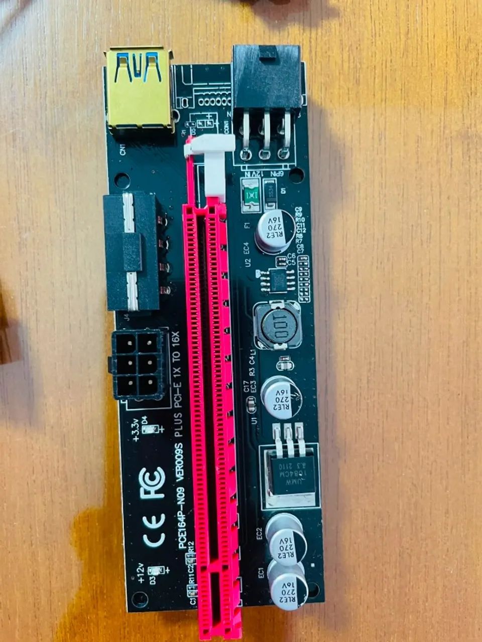 Placa Pci-e Express Riser Ver009s Plus Usb 3.0 Extensor - Foto 4