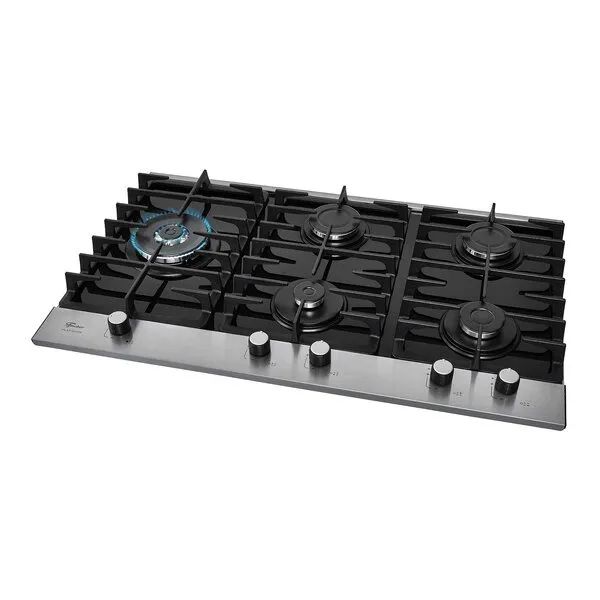 Cooktop Fischer Platinum 5 Bocas a Gás com Mesa de Vidro Preto - Foto 2