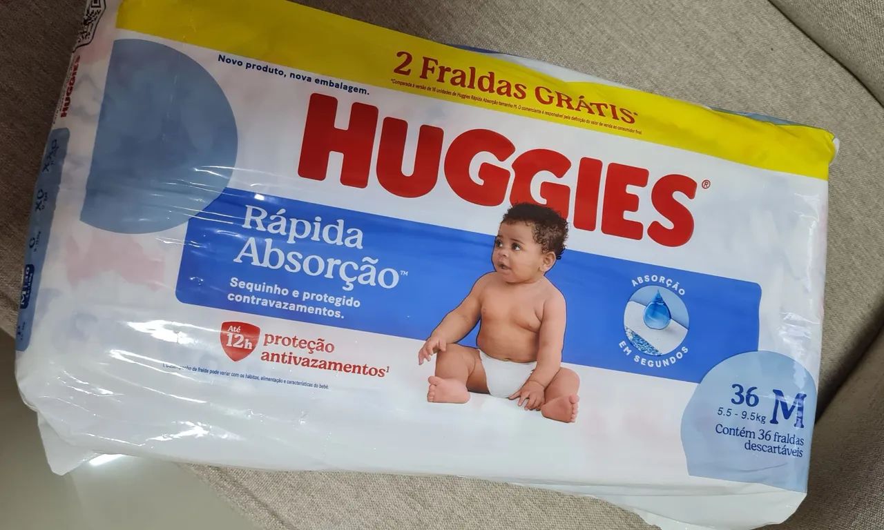 Fralda Huggies- Tamanho M - Foto 2