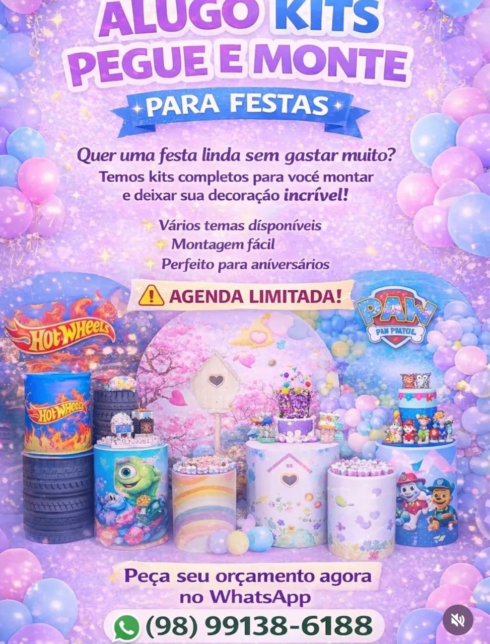 Alugo kit pegue e monte