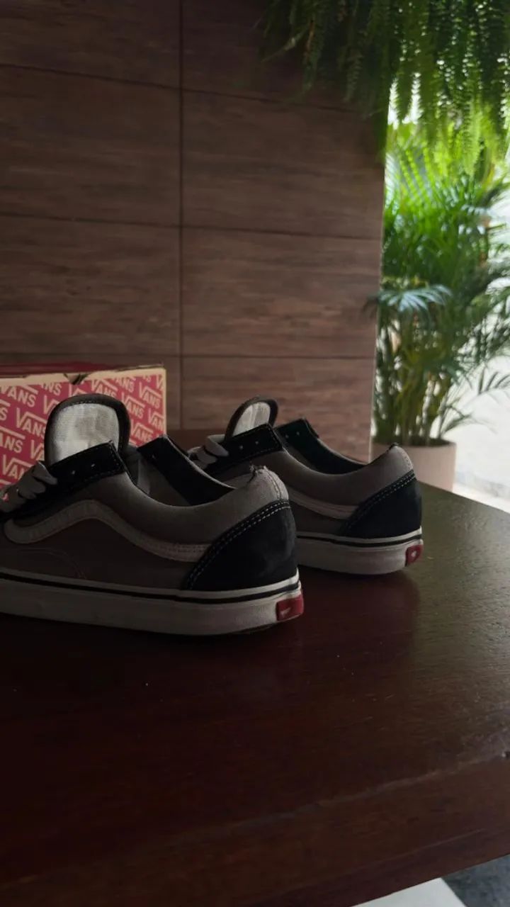 tênis vans old skool preto e cinza original - Foto 3