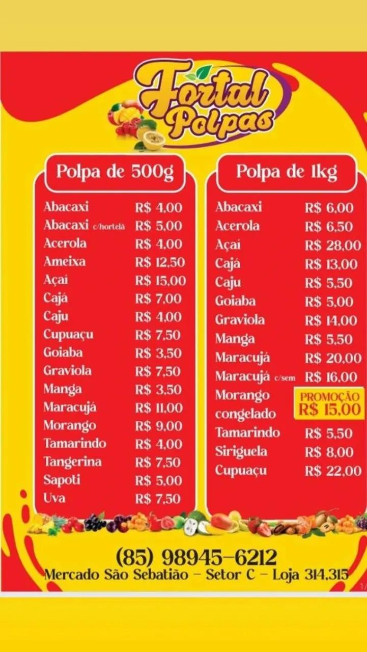 POLPA DE FRUTA NATURAL