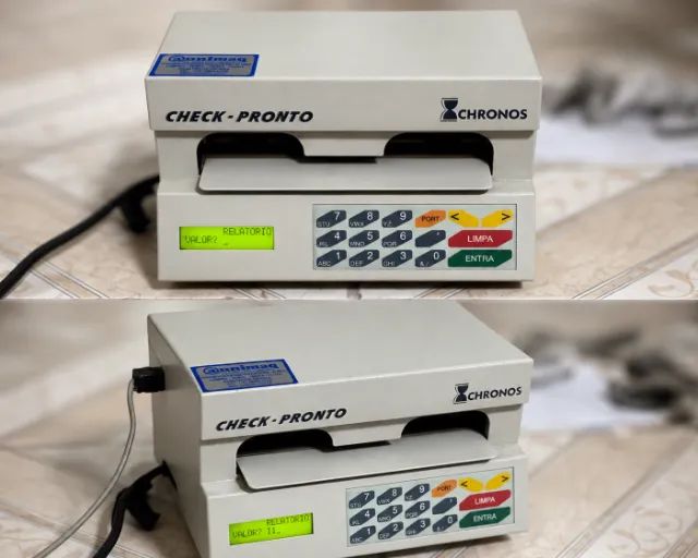 Máquina De Preencher Cheque Check Pronto Chronos Cor Branco
