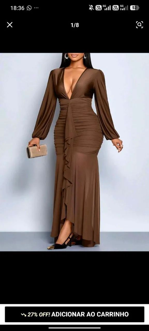 Vestido marrom ? madrinha e outras ocasiões 