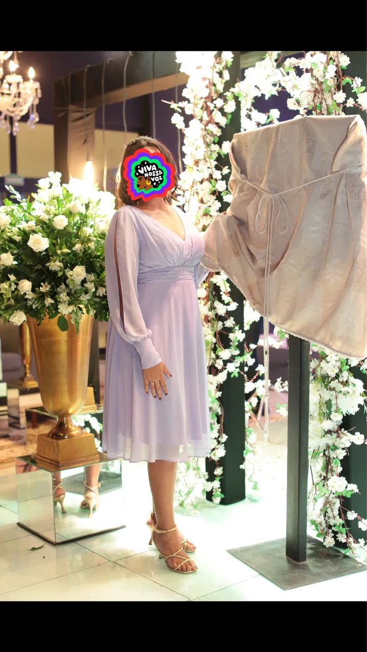 Vestido lavanda mídi - Foto 5