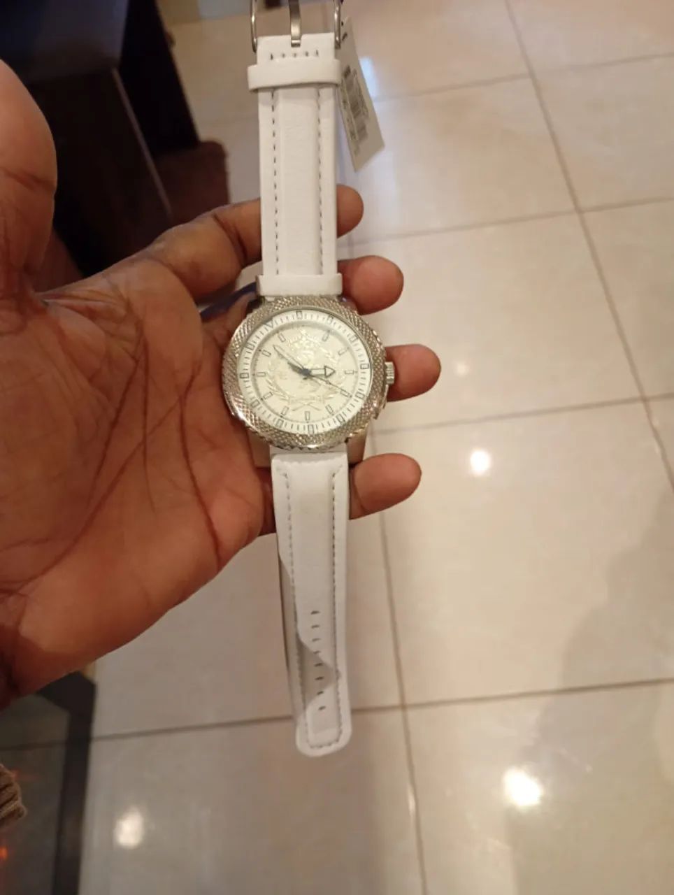Relógio Masculino Branco Elegante - Foto 3
