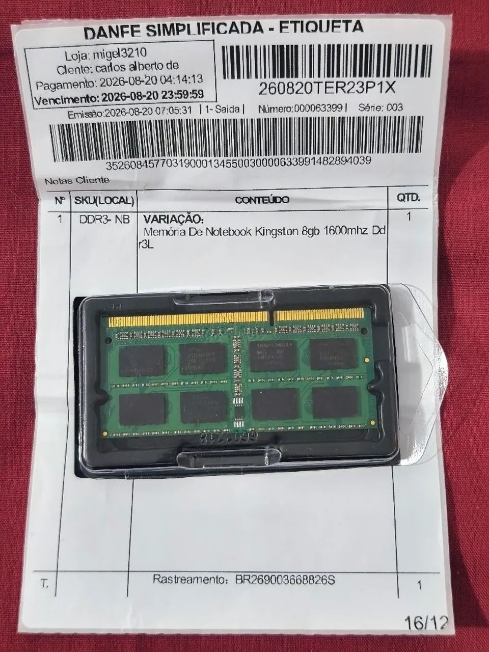 Memória DDR 3 8GB - Foto 2