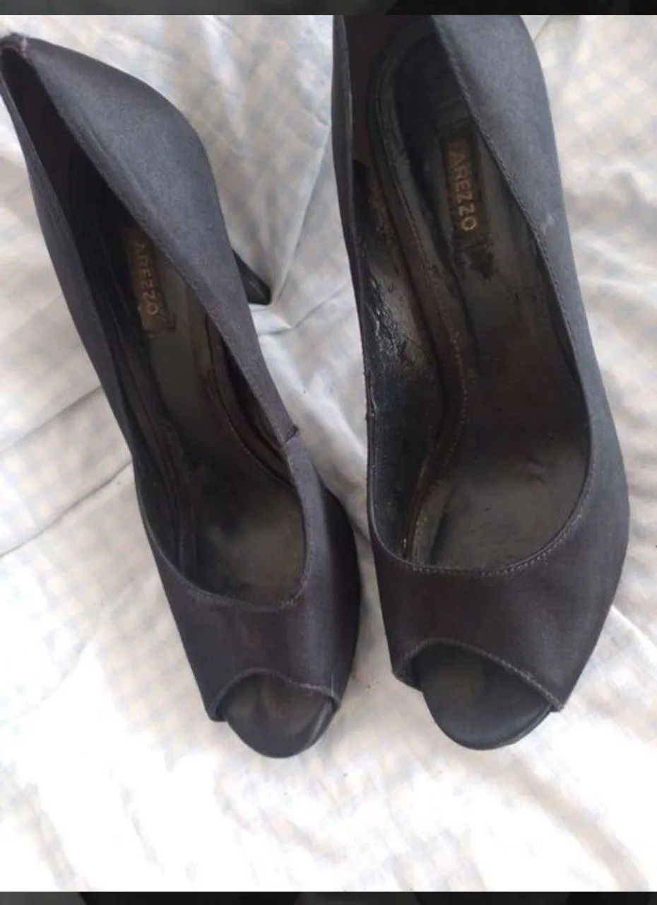 Scarpim Peep toe preto n°36 - Foto 3
