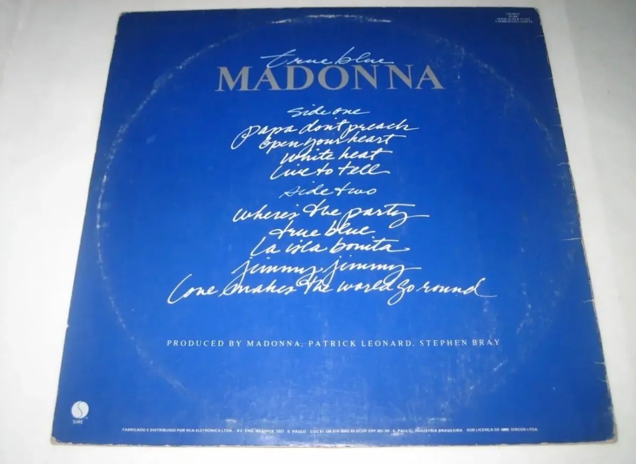 LP MADONNA- POSTER ENCARTE TRUE BLUE - Foto 2