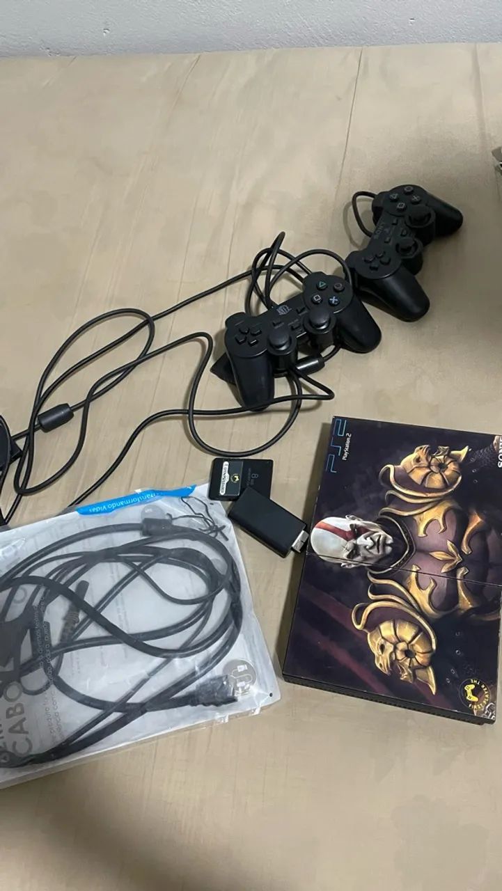 PlayStation 2 Slim Original Com Controles e Cabos - Funcionando - Foto 3