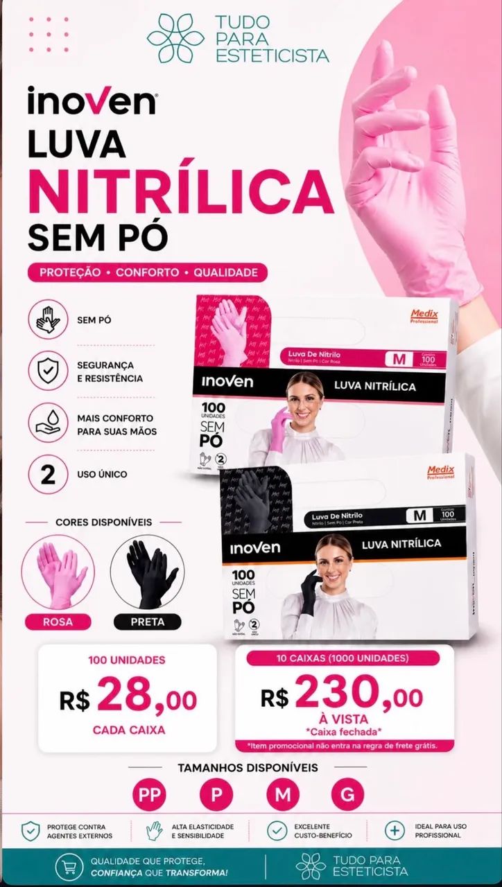 Luvas para procedimento  - Foto 2