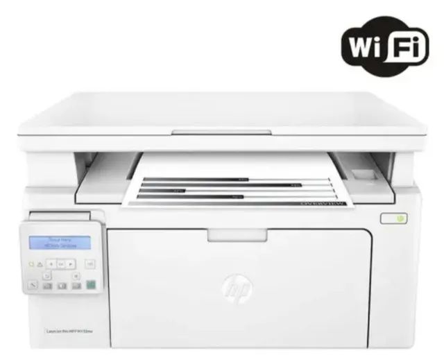 Impressora Multifuncional HP Laser M132NW monocromática, imprime, cópia e scaner
