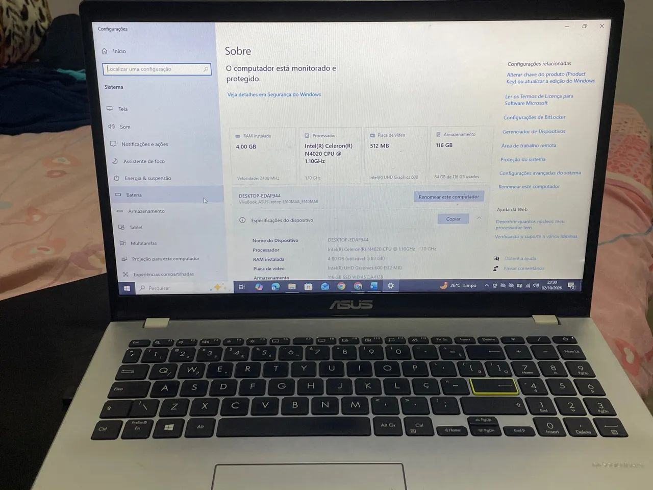 Notebook Asus E510M