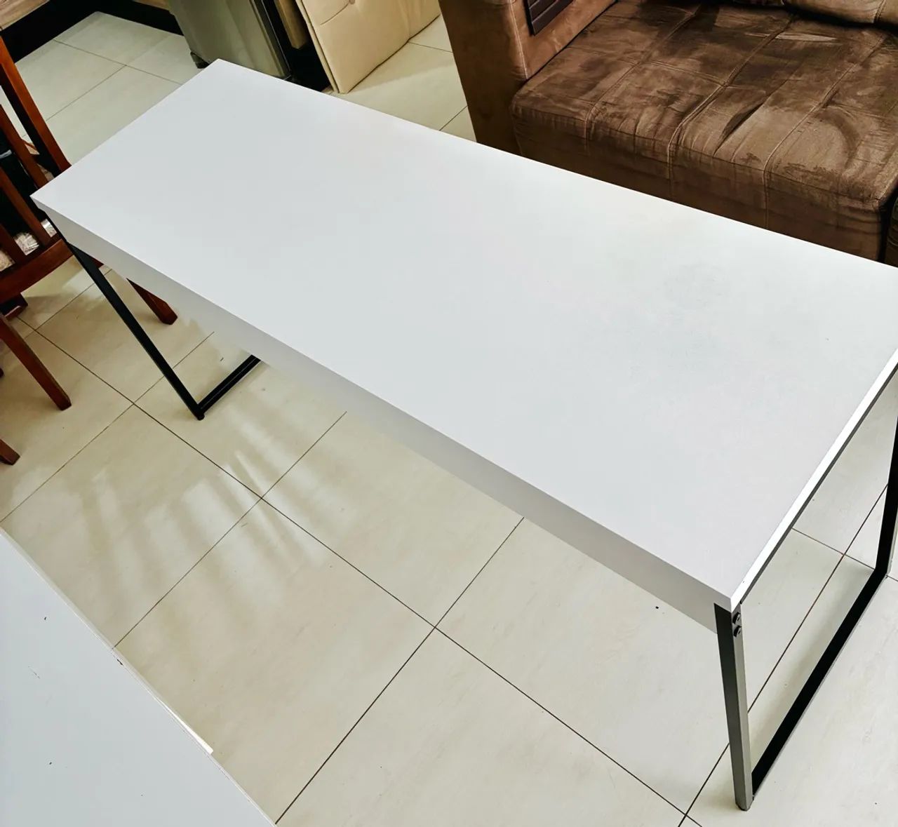 Mesa de Escritório Branca 150 cm - Mobly - Foto 2