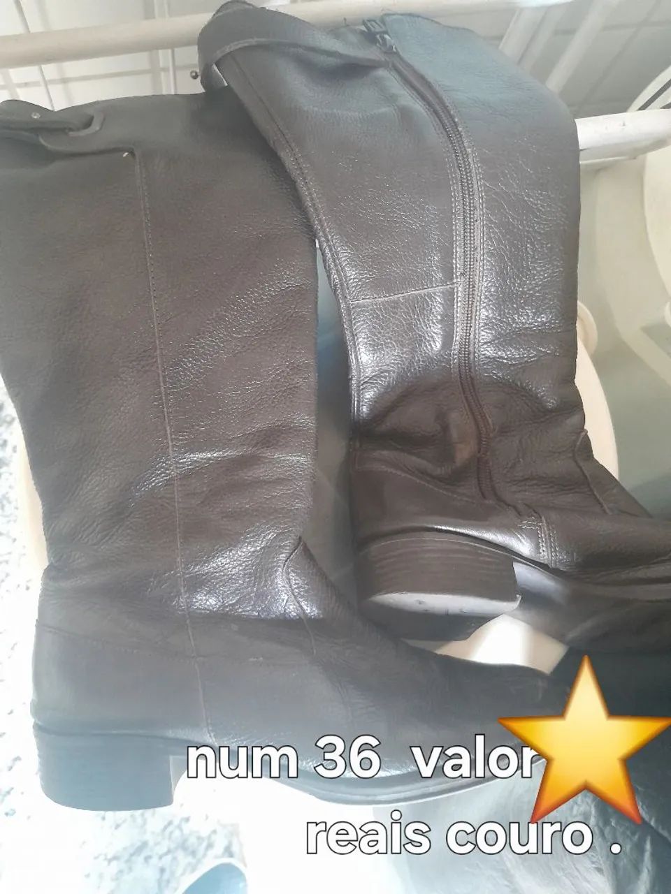 Bota couro  n36 