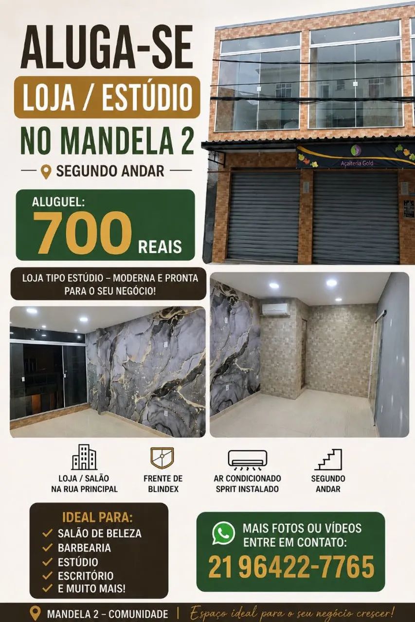 Loja e Kitnet no Mandela!