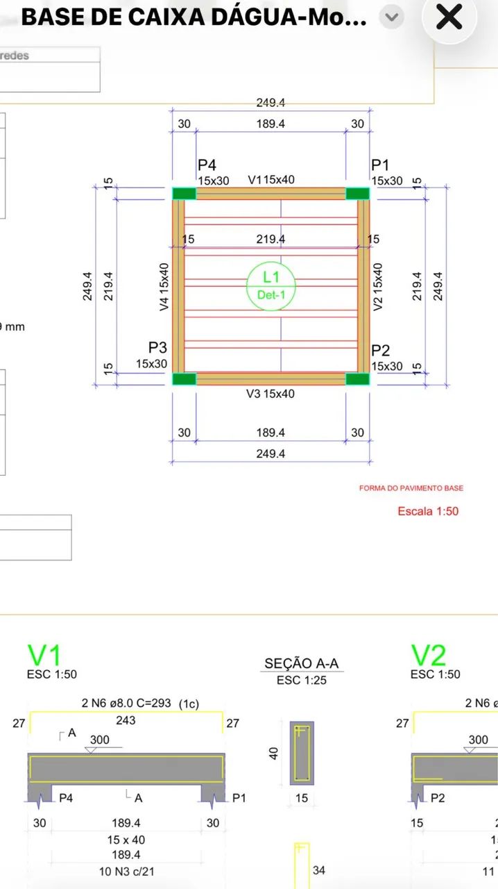 Dimensionamento de reservatório e base de caixa d?água  - Foto 3
