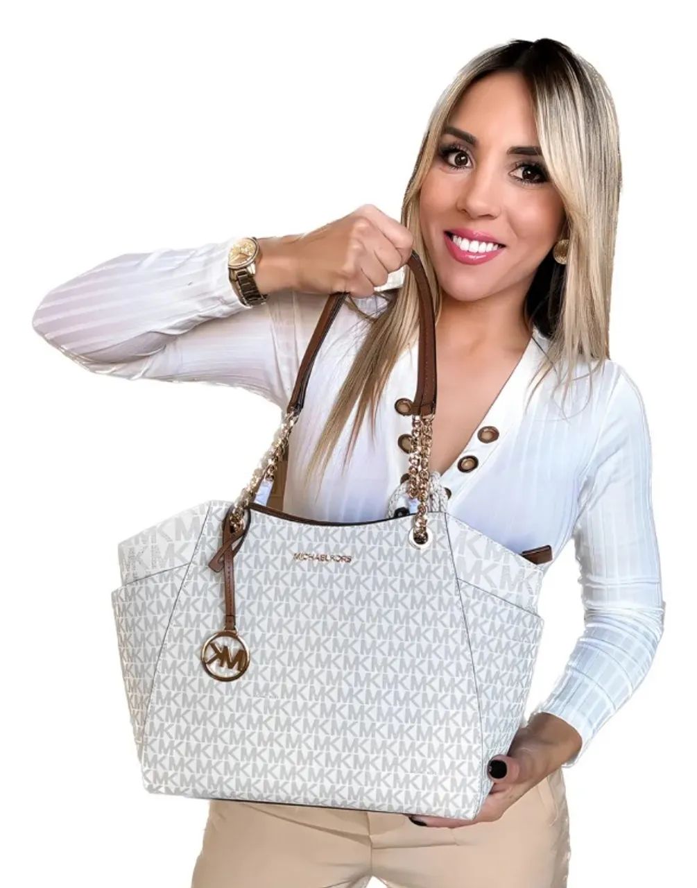 Bolsa MK Tote Monograma