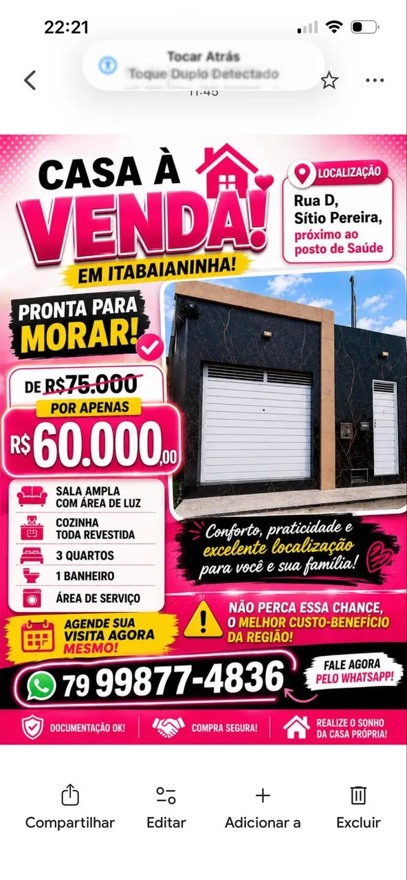 Casa a Venda em Itabaianinha 
