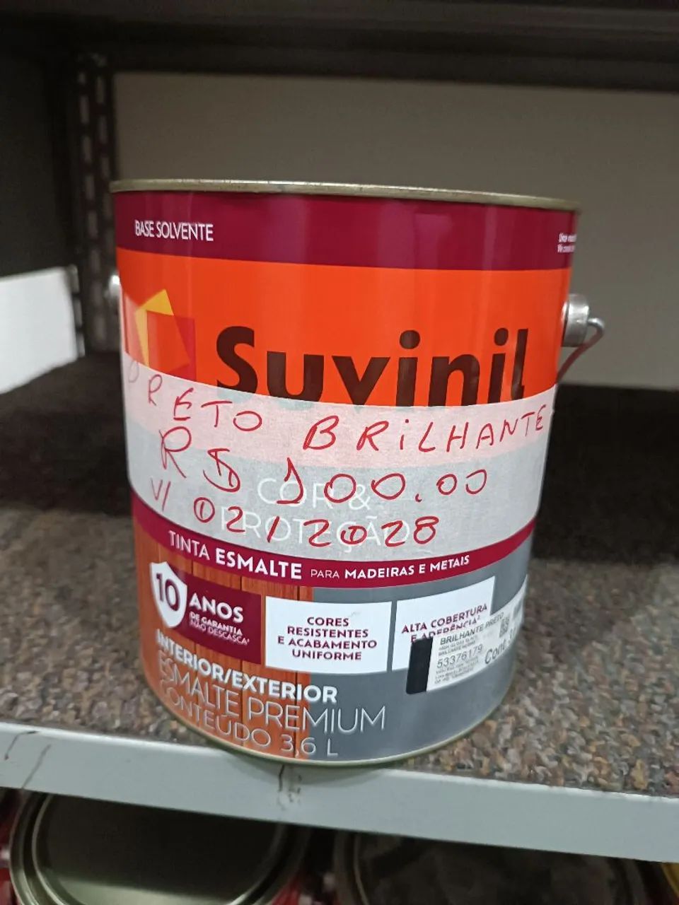 Tinta Esmalte Suvinil Premium Preto Brilhante 