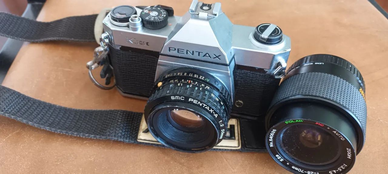 Vendo câmera pentax k1000 com tripé  - Foto 3