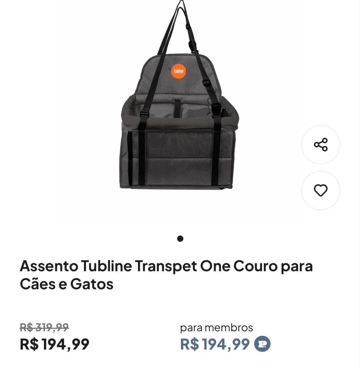 Assento de Pet para Carro (Cães e Gatos) - Foto 3