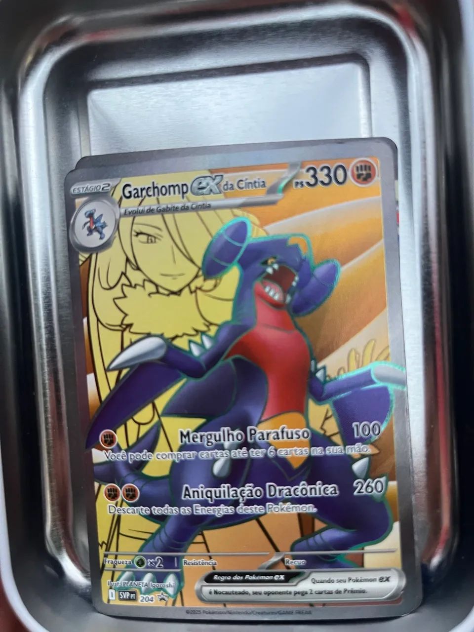 Carta Pokémon GARCHOMP ex da Cíntia  - Foto 2